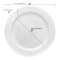 White with Silver Edge Rim Plastic Buffet Plates - 9" (120 Plates)